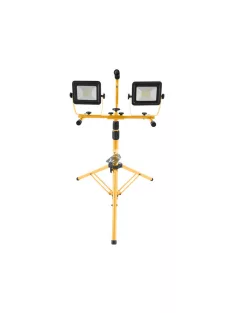   EXTOL LIGHT hordozható LED lámpa, 2×30 W, reflektor; 2×2700 Lm, teleszkópos állvánnyal, 230V/50Hz