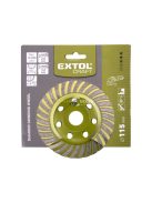 EXTOL CRAFT gyémántcsiszoló korong; 115mm×22,2mm, Turbo/lamellás jellegű