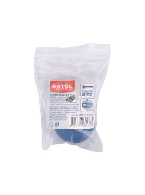 EXTOL PREMIUM pót gumi fej a 8811121 gumikalapácshoz; kék