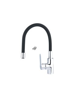   BALLETTO mosogató csaptelep hajlékony szilikon kifolyó csővel, 35mm, fekete