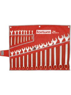   FORTUM csillag-villás kulcs klt. 21db, 6-32mm 61CrV5, mattkróm