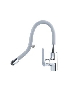   BALLETTO mosogató csaptelep hajlékony szilikon kifolyó csővel, 35mm, szürke