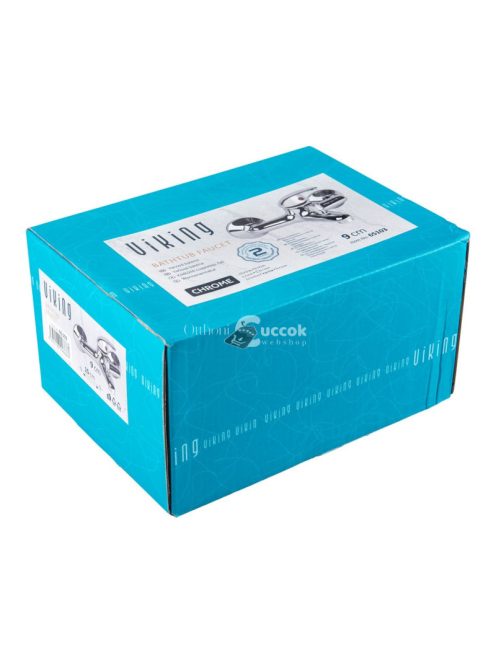 VIKING kádtöltő csaptelep 35mm, 150mm-es, falra szerelhető, fényes, zuhanycsatlakozóval (zuhanycső és -fej nélkül)