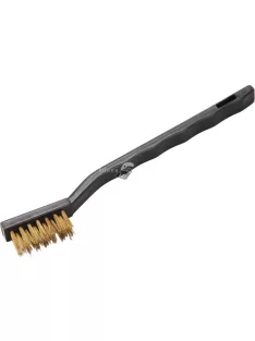   EXTOL CRAFT kis sárgaréz kefe, 3 soros, 175mm, sárgaréz hullámos huzal, PP fogantyú
