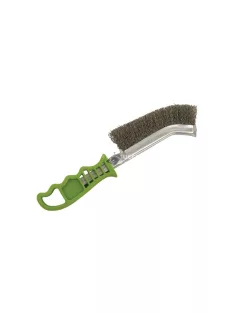   EXTOL CRAFT drótkefe hajlított, műanyag nyél; rozsdamentes acél, 24cm, 30mm szálhossz