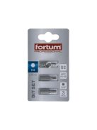 FORTUM behajtóhegy HEX, 3 db, S2 acél; H 3×25mm, bliszteren