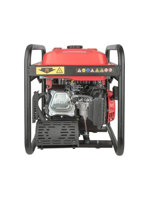 EXTOL PRMIUM benzinmotoros áramfejlesztő, kézi indítás, 3,5 kVA, 230V, 1 fázisú, inverteres