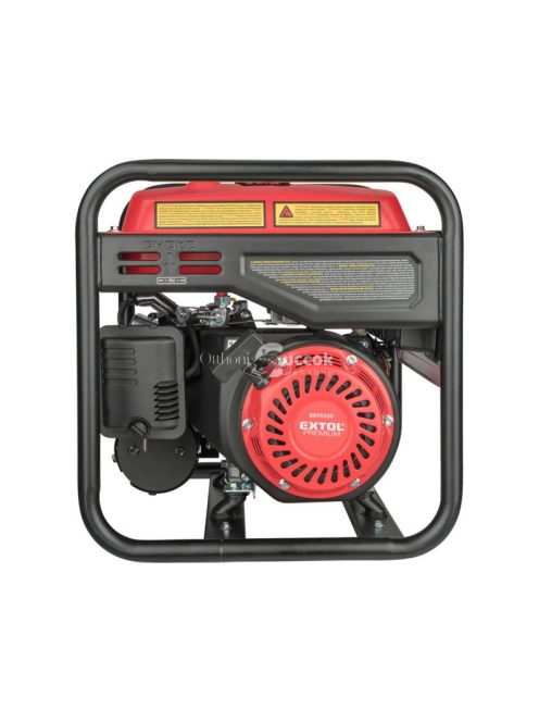 EXTOL PRMIUM benzinmotoros áramfejlesztő, kézi indítás, 3,5 kVA, 230V, 1 fázisú, inverteres