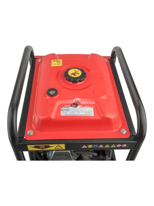 EXTOL PRMIUM benzinmotoros áramfejlesztő, kézi indítás, 3,5 kVA, 230V, 1 fázisú, inverteres