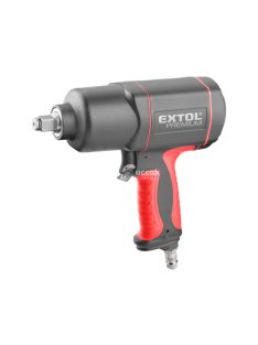  EXTOL PRMIUM légkulcs, 1/2', 800Nm, erős, 3 fokozatú (Twin Hammer), 7000 1/min, 142l/min, 6,3 Bar, 3/8' tömlőcsatlakozó, 2,4kg