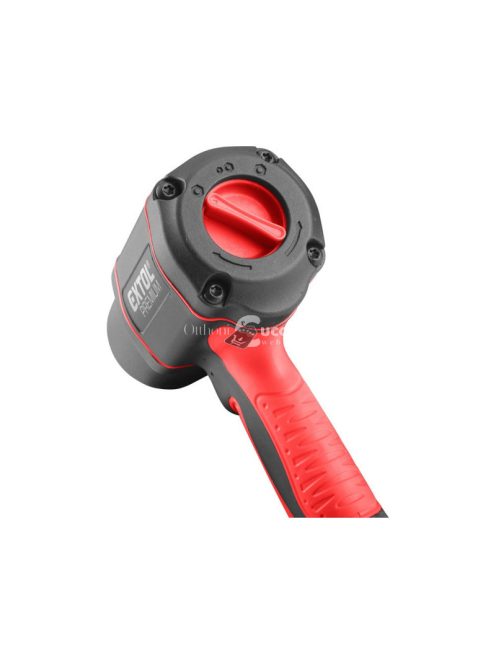 EXTOL PRMIUM légkulcs, 1/2', 800Nm, erős, 3 fokozatú (Twin Hammer), 7000 1/min, 142l/min, 6,3 Bar, 3/8' tömlőcsatlakozó, 2,4kg