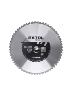   EXTOL CRAFT körfűrészlap, keményfémlapkás, 500×30mm(lyuk átm), T60; 3,8 mm lapkaszélesség, max. 3.000 ford/perc