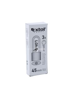 EXTOL CRAFT lakat, öntöttvas, hosszított kengyel, 45mm