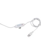 EXTOL LIGHT nagyító LED lámpa, asztali, Fehér, 7 W COB, 2400 Lm, 5× nagyítás; mechanikusan állítható rögzítés, USB töltőkábel