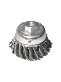   EXTOL CRAFT drótcsiszoló fazékkefe sodort szálú ; sarokcsiszolóhoz, M14×2 két soros, 80mm, max. 12500 ford/perc