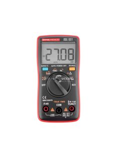   EXTOL PREMIUM digitális multiméter; Amper/Volt/Ohm mérő, True RMS, hangjelző funkcióval, CE, 2 db 1,5V AA elem