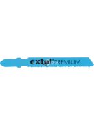 EXTOL PREMIUM dekopírlap fémre, 5db, Bosch befogás, HSS; 51×8×1,5mm, 1,2mm fogtáv, mart, hullámosított fogak, egyenes vágás, acé