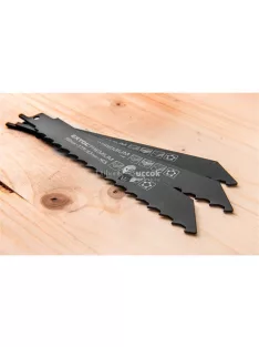   EXTOL PREMIUM szablyafűrészlap klt., 3db, Bosch befogás, 200 mm, 6-10 TPI, HCS, fához, műanyaghoz