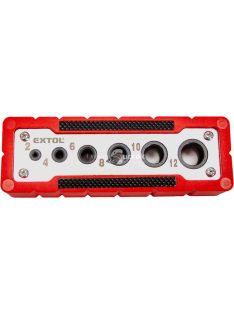   EXTOL PREMIUM fúróvezető sablon (fúrósablon) Fúrószárhoz, 6 méret: 2-12 mm