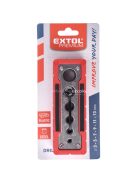 EXTOL PREMIUM fúróvezető sablon (fúrósablon) fúrószárakhoz, 6 méret: 3-13 mm