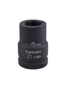 FORTUM gépi (impakt) dugófej 3/4', 21mm, L 52 mm, feketített, FORTUM