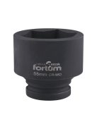 FORTUM gépi (impakt) dugófej 3/4', 55mm, L 70 mm, feketített, FORTUM