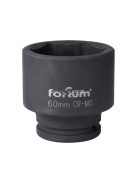 FORTUM gépi (impakt) dugófej 3/4', 60mm, L 70 mm, feketített, FORTUM