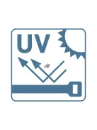 EXTOL PREMIUM kábelkötegelő 4,8×200mm 100db, többször használható (oldható) fekete nylon; UV-, sav- és lúgálló