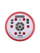 FORTUM tartalék gumi talp 4795038 rotációs csiszológéphez, 6'/150mm, 6+16 db lyuk, tépőzáras, 12.000 f/perc, vastagság:10mm