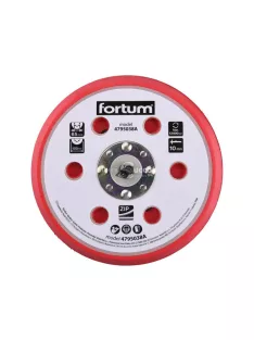   FORTUM tartalék gumi talp 4795038 rotációs csiszológéphez, 6'/150mm, 6+16 db lyuk, tépőzáras, 12.000 f/perc, vastagság:10mm