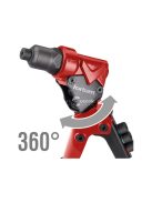 FORTUM szegecsanya- és popszegecs húzó fogó, 2az1ben, forgatható fejű, kétkaros; 260 mm, CrVMo fej, FORTUM