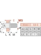 FORTUM szegecscsavar klt. 50 db, M5, horganyzott acél FORTUM