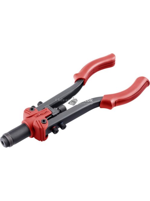 FORTUM szegecsanya-, szegecscsavar- és popszegecs húzó fogó, 3az1ben, kétkaros; 325mm, CrVMo fej, FORTUM