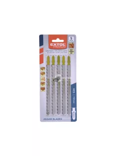   EXTOL PREMIUM dekopírlap, 5db, Bosch befogás, HCS; 126×9×1,5mm, 4mm fogtáv, köszörült fogak, egyenes durva gyorsvágás, puhafához