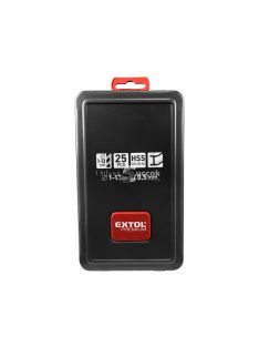   EXTOL PREMIUM fémcsigafúró klt. HSS, DIN 338, fémdobozban;1,0-13,0mm,25 db