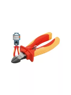   EXTOL PREMIUM oldalcsípő fogó, 160mm, szigetelt, 1000V, VDE, DIN ISO 5749, CV, duál piros/sárga nyél, akasztós szerszámtartó