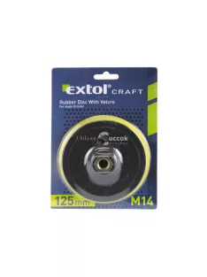   EXTOL CRAFT gumitányér sarokcsiszolóhoz; 125mm, tépőzáras, max. ford.:12.500 1/min