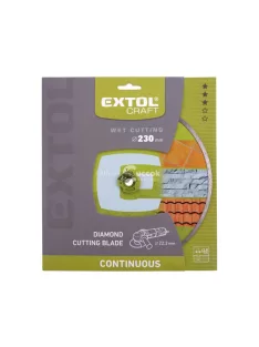   EXTOL CRAFT gyémántvágó csempevágáshoz (sima), vizes vágásra; 230×2,5×22,2mm, max.6.600 ford/perc