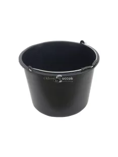 habarcsos vödör; 20 liter, fekete, műanyag