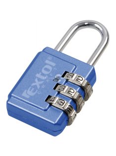   EXTOL CRAFT bőröndlakat, számzáras, 1000 db kód beállítható, 26×55mm, kengyelátmérő: 3,5 mm