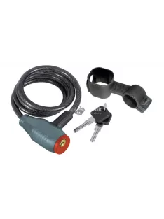   EXTOL PREMIUM kerékpárzár, spirál, 8×1000mm, 2 db kulcs, műanyag tartóval