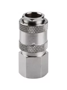   EXTOL PREMIUM gyorscsatlakozó-hüvely, belső menettel, 1/2', nikkelezett réz, bliszteren