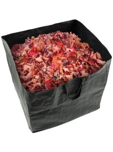   EXTOL CRAFT kerti levélgyűjtő/tároló zsák, négyzet alakú, 60×60×55cm, 200L, sötétzöld, 2 fogantyú, PE (polietilén)