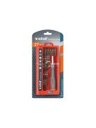 EXTOL PREMIUM órás csavarhúzó klt. 22 db C.V. bitekkel; lapos 1,5-3mm, PH000-PH1, PZ0-PZ1, imbusz: 1,5-3mm, torx: T6-20