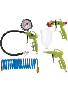   EXTOL CRAFT alap légkompresszor tartozék szett, 4db (lefuvató piszt. festékszóró, abroncsfúvó piszt.,spiráltömlő) 1/4 gyorscsat