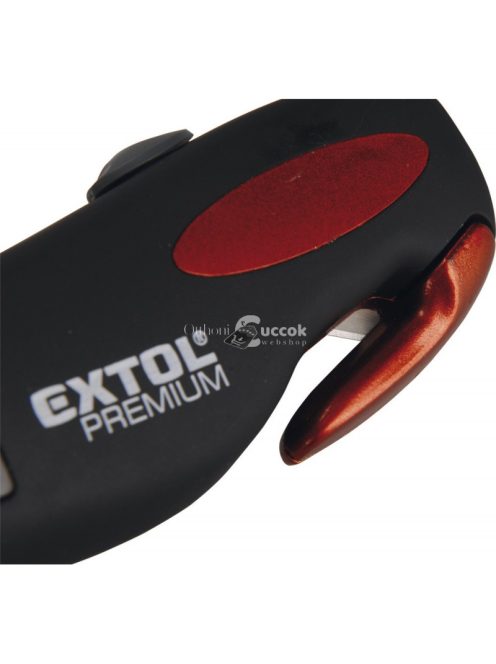 EXTOL PREMIUM nyomásmérő digitális, 5 az 1-ben autós funkció: nyomásmérő, fehér fény, vörös fény, üvegtörő, biztonsági öv átvágó
