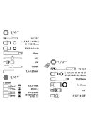 EXTOL PREMIUM dugókulcs klt., CV., racsnis 45fog ; 1/4'' és 1/2'', 65db, dugófejek (4-32mm), bitek, fém doboz