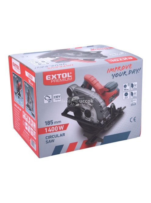 EXTOL PRMIUM kézi körfűrészgép, 1400W, 185 mm