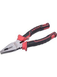   EXTOL PREMIUM kombinált fogó, 180mm, duál vörös/fekete, TPR nyél, akasztós szerszámtartó