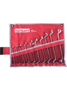   FORTUM csillagkulcs klt. 10db, 6-27mm 61CrV5 mattkróm; 6×7, 8×9, 10×11, 12×13, 14×15, 18×19, 20×22, 21×23, 24×27mm, vászon tok